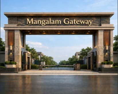 Main entrance gate of Mangalam Gateway plotted society